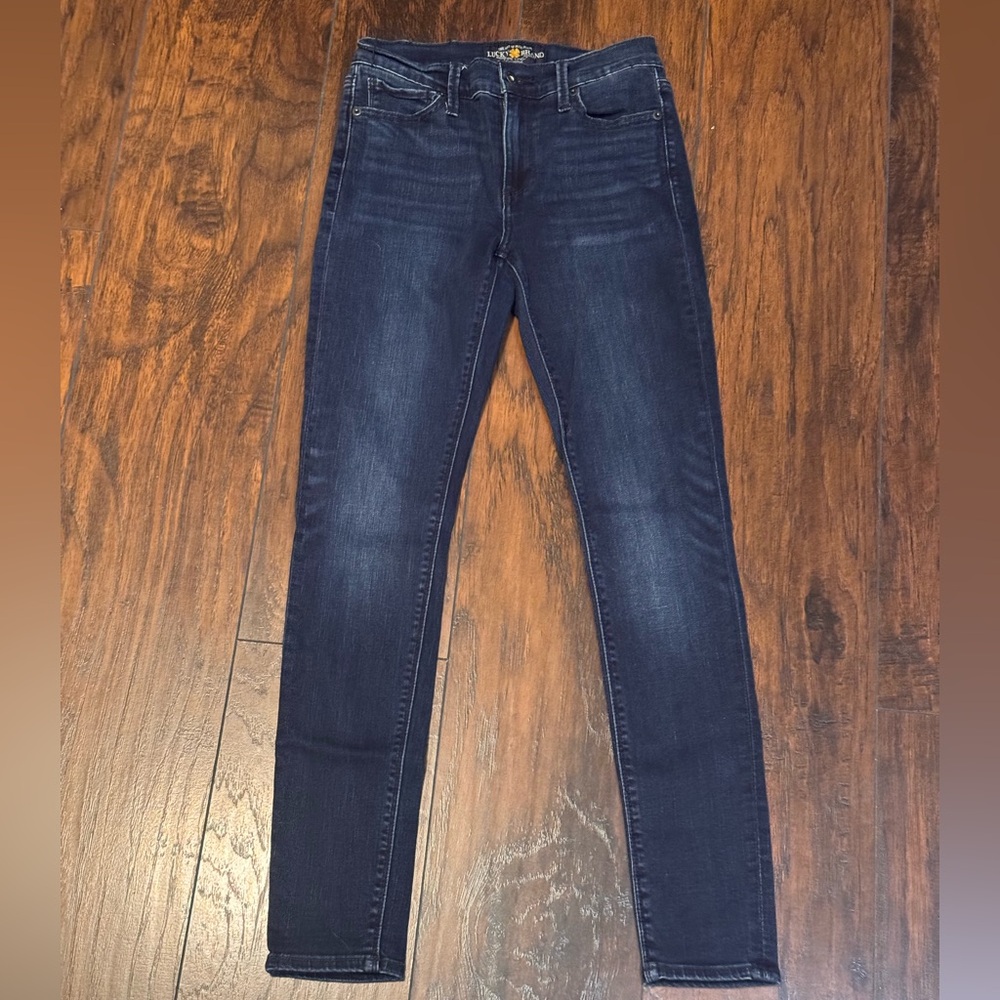 Lucky Brand Jeans Brooke Skinny Legging Dark Blue Stretch Denim 2/26 Ankle‎